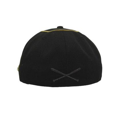 JustFitteds False Flag 59FIFTY Cap Black Gloriole black Back View