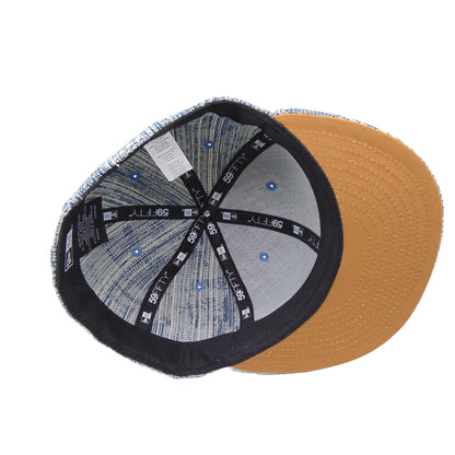JustFitteds Black Sheep 59FIFTY New Era Cap Distressed Denim light blue Undervisor View