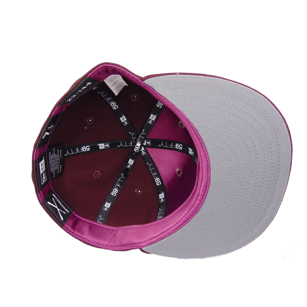 JustFitteds Crossed Bats Logo New Era 59FIFTY Maroon 3M maroon Additional View