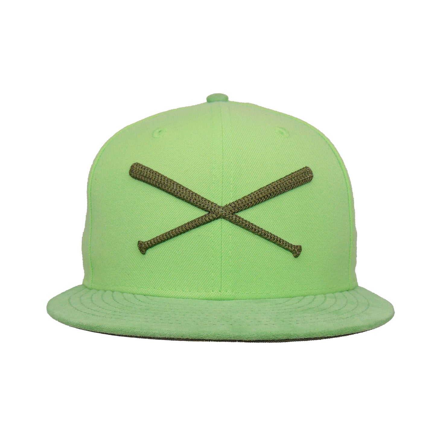 JustFitteds Crossed Bats 59FIFTY New Era Cap Pistachio