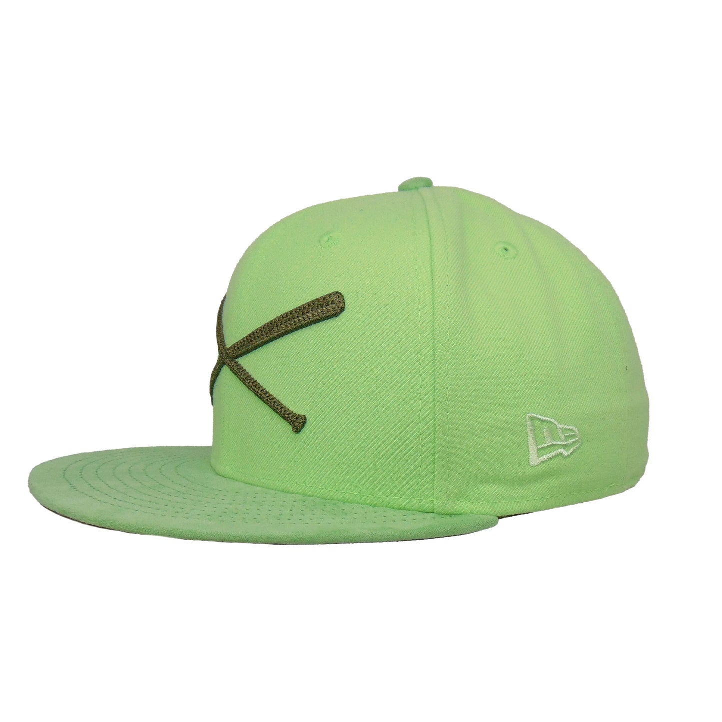 JustFitteds Crossed Bats 59FIFTY New Era Cap Pistachio