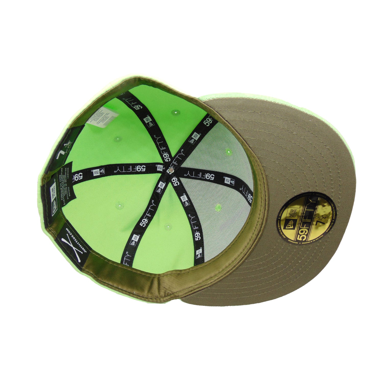 JustFitteds Crossed Bats 59FIFTY New Era Cap Pistachio