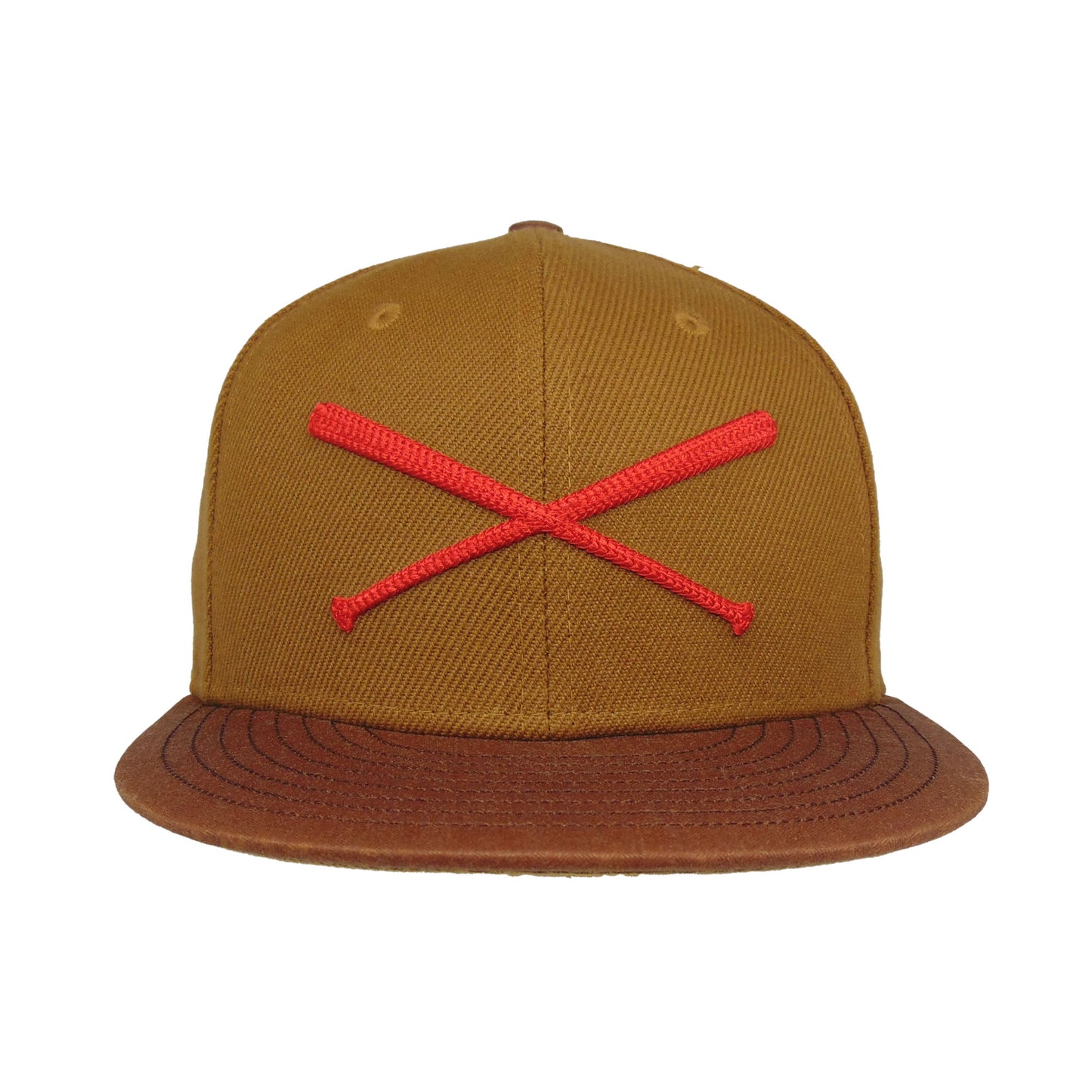 JustFitteds x Halley Stevensons Crossed Bats Logo New Era 59FIFTY Cap Tobacco