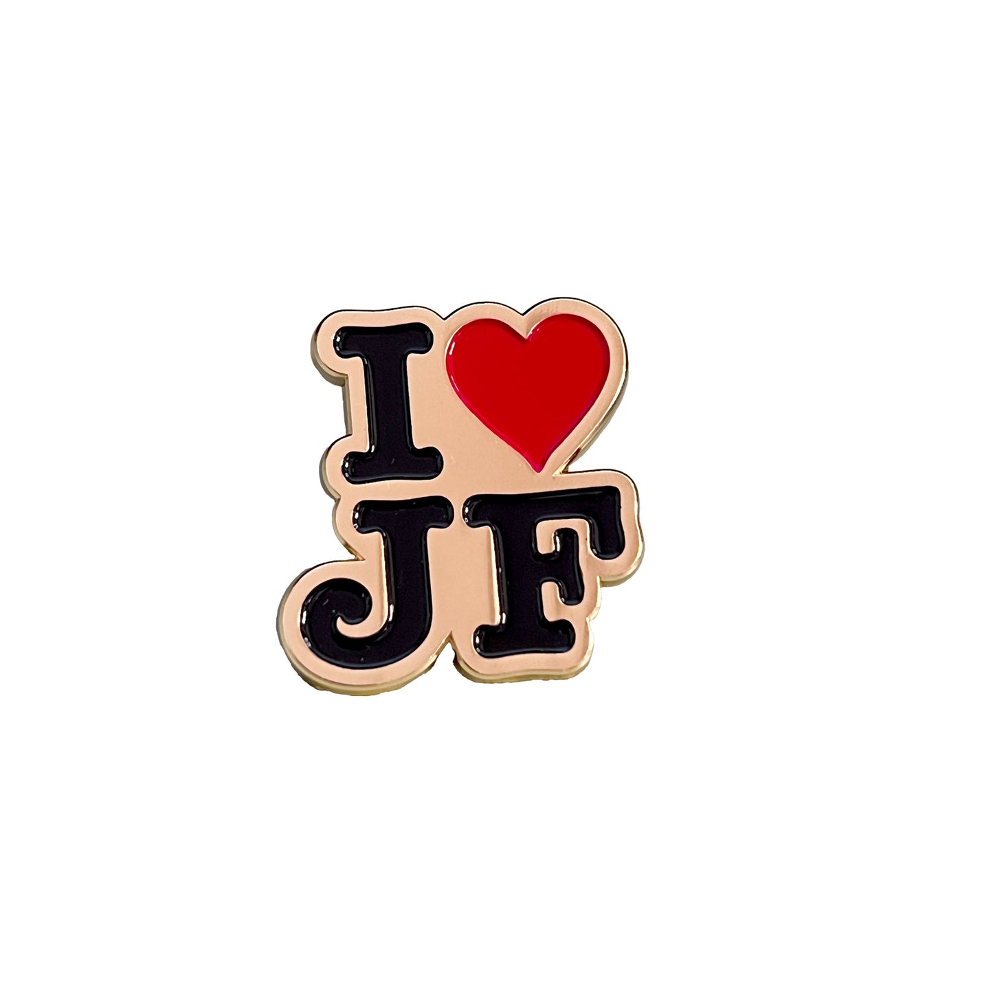 I HEART JustfFitteds Metal Pin
