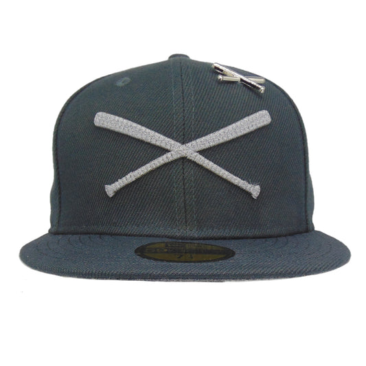 JustFitteds x Halley Stevensons Crossed Bats Logo New Era 59FIFTY Cap Dark Charcoal