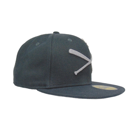 JustFitteds x Halley Stevensons Crossed Bats Logo New Era 59FIFTY Cap Dark Charcoal