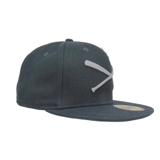 JustFitteds x Halley Stevensons Crossed Bats Logo New Era 59FIFTY Cap Dark Charcoal