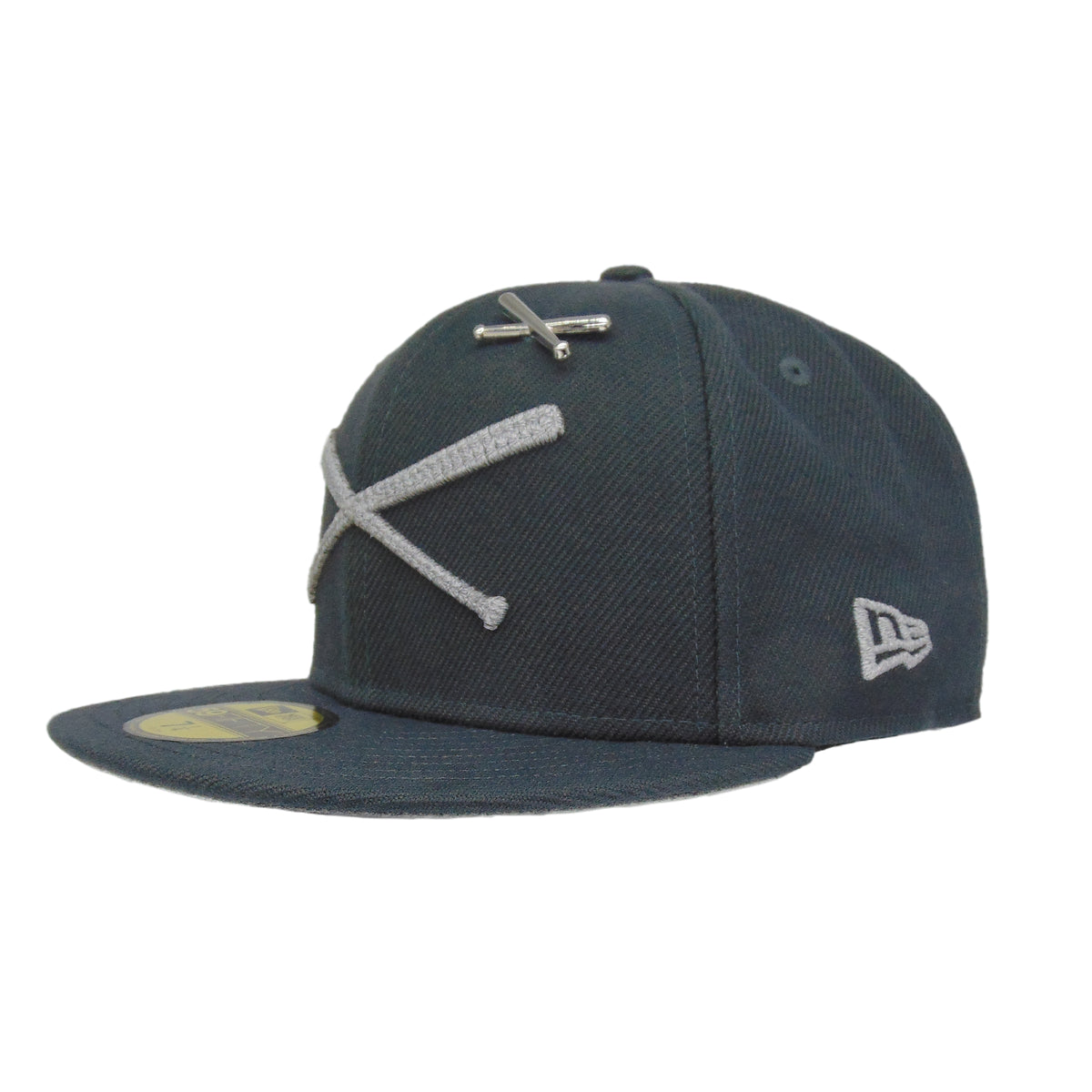 JustFitteds x Halley Stevensons Crossed Bats Logo New Era 59FIFTY Cap Dark Charcoal