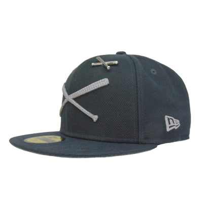 JustFitteds x Halley Stevensons Crossed Bats Logo New Era 59FIFTY Cap Dark Charcoal