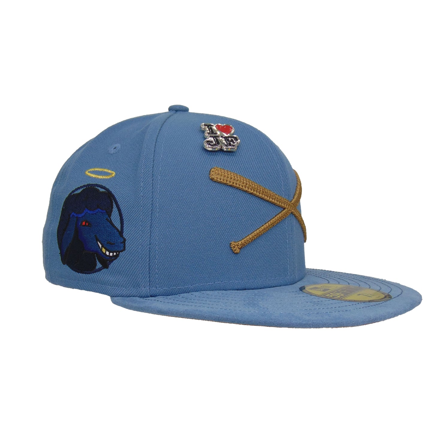 JustFitteds Crossed Bats Logo New Era 59FIFTY Cap Serene Blue