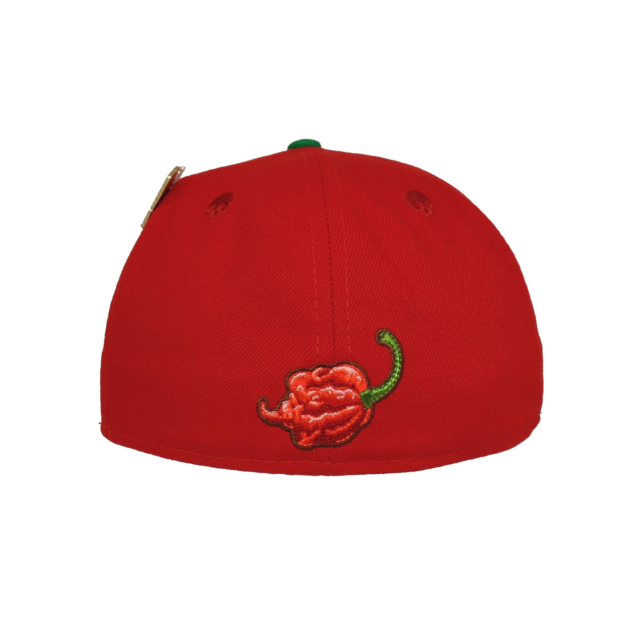 JustFitteds Crossed Bats Logo New Era 59FIFTY Cap Hot Chili