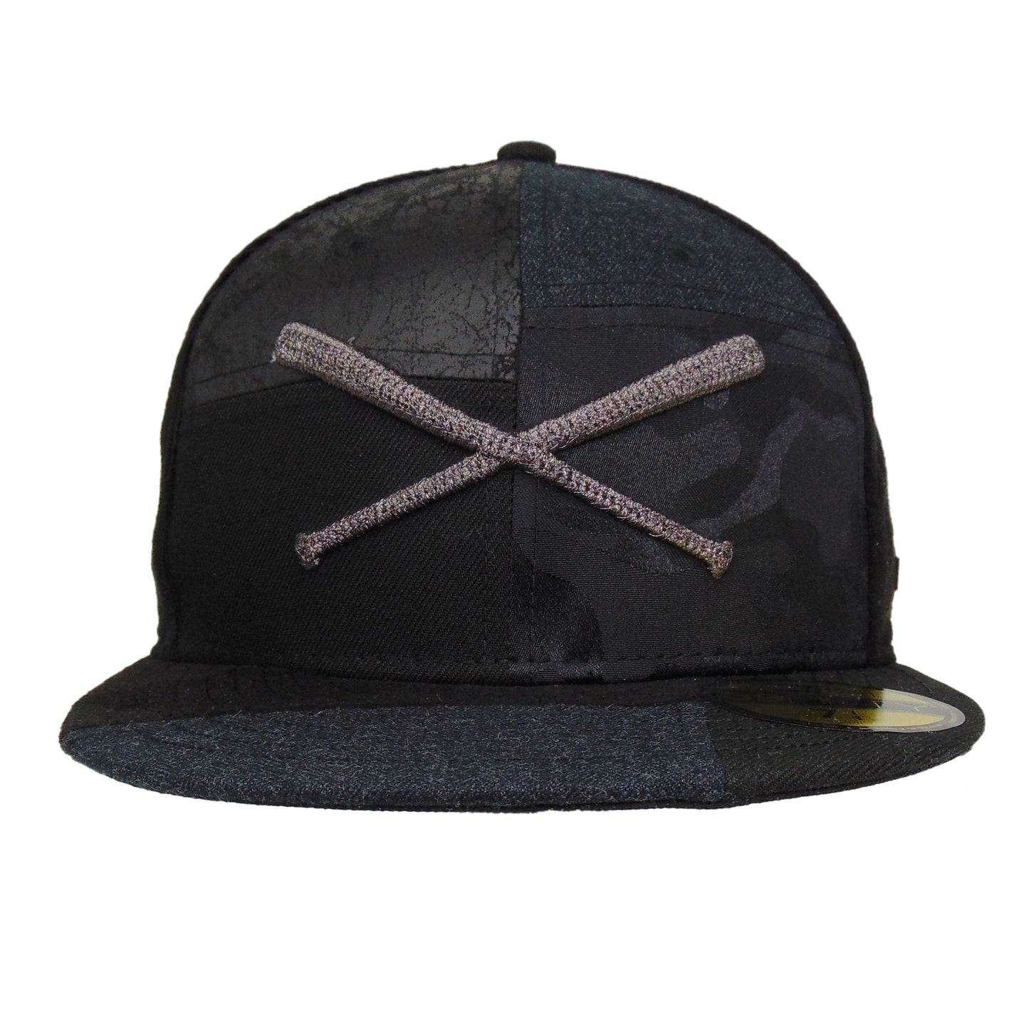 JustFitteds Crossed Bats Logo New Era 59FIFTY Patchwork Black