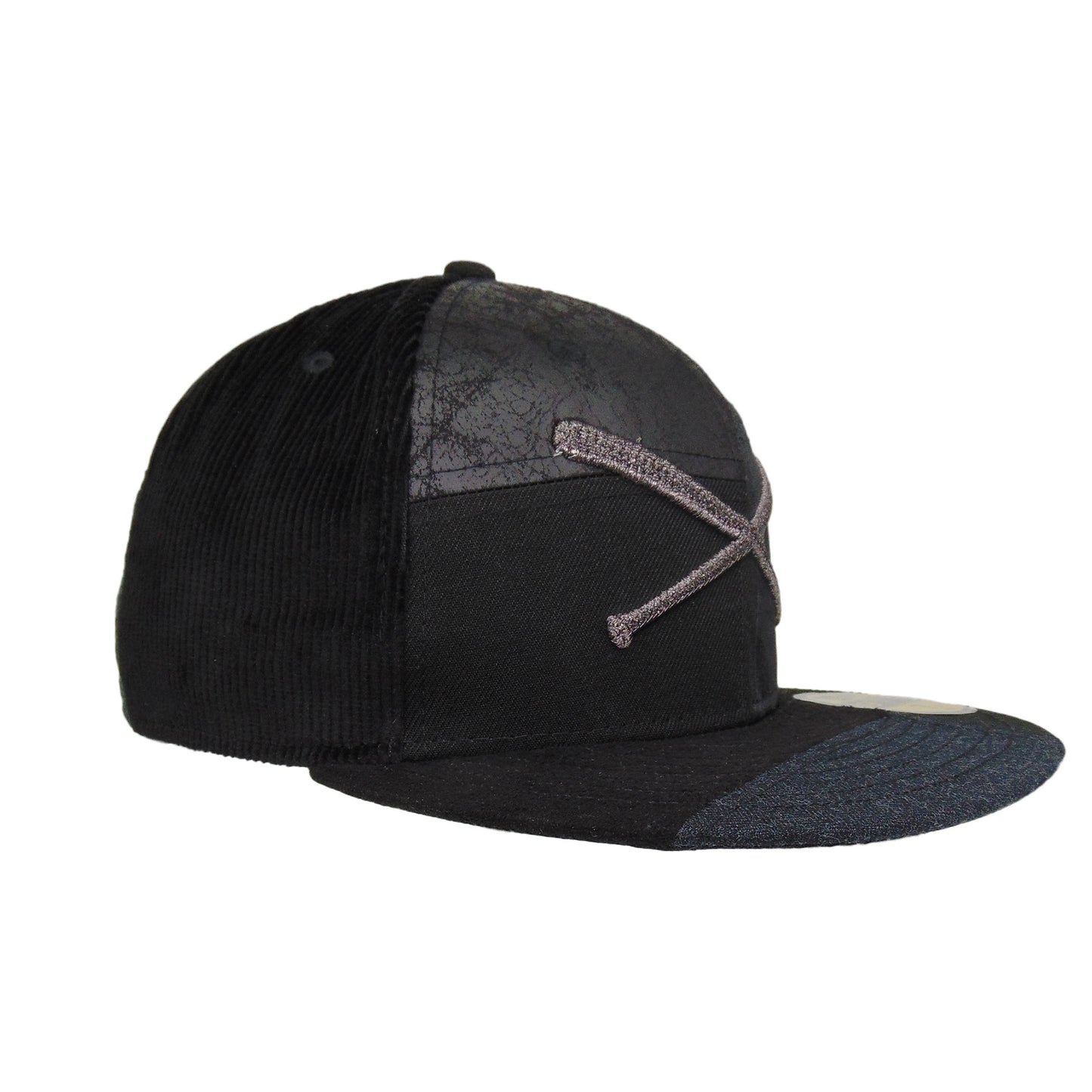 JustFitteds Crossed Bats Logo New Era 59FIFTY Patchwork Black