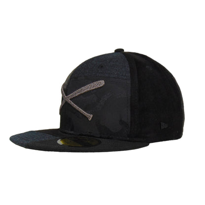 JustFitteds Crossed Bats Logo New Era 59FIFTY Patchwork Black
