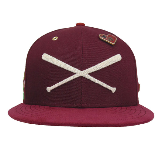 JustFitteds Crossed Bats Logo New Era 59FIFTY Cap VALENTINE 2026