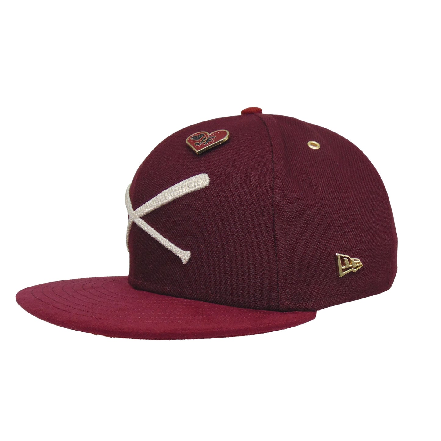 JustFitteds Crossed Bats Logo New Era 59FIFTY Cap VALENTINE 2026