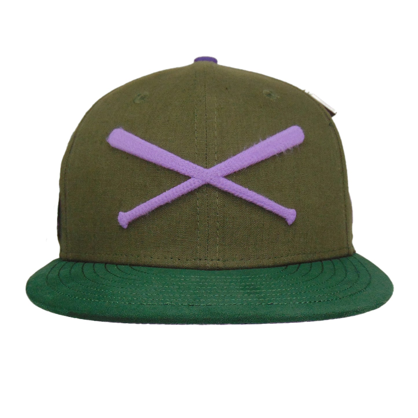 JustFitteds Crossed Bats Logo New Era 59FIFTY Cap Smoking Trees