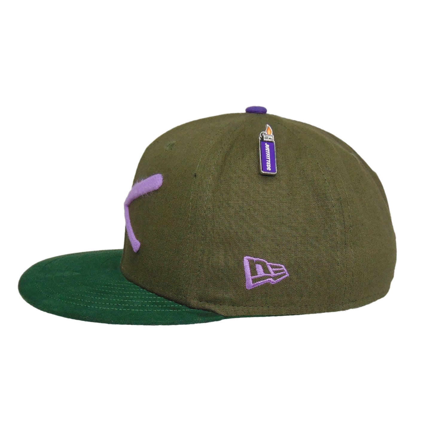 JustFitteds Crossed Bats Logo New Era 59FIFTY Cap Smoking Trees
