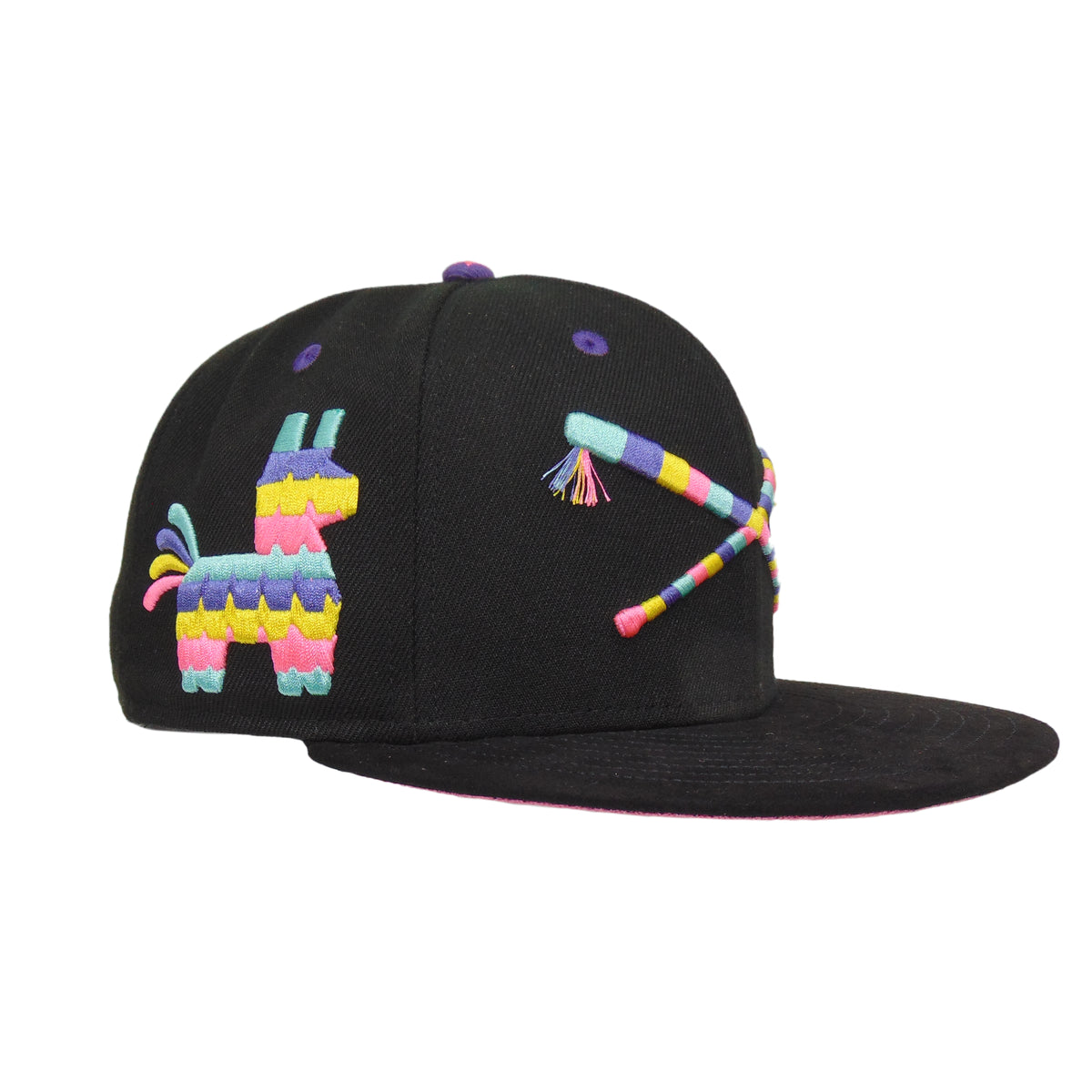 Caps MX x JustFitteds Crossed Bats Logo New Era 59FIFTY Cap Black Pinata