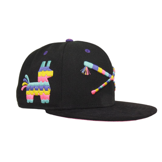 Caps MX x JustFitteds Crossed Bats Logo New Era 59FIFTY Cap Black Pinata
