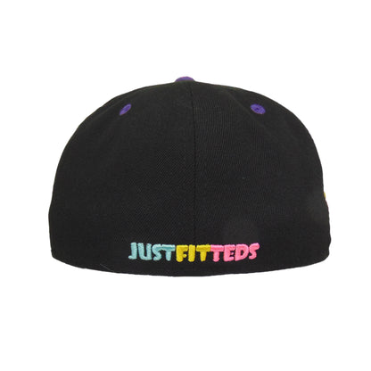 Caps MX x JustFitteds Crossed Bats Logo New Era 59FIFTY Cap Black Pinata