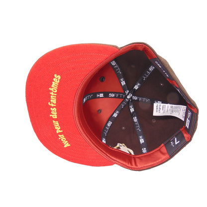 JustFitteds Crossed Bats Logo New Era 59FIFTY Ghost Army Burnt Wood