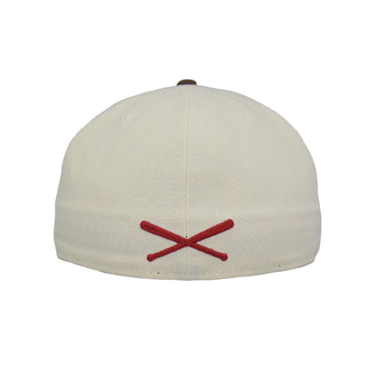 JustFitteds Crossed Bats Logo New Era 59FIFTY Cap Chrome Copper