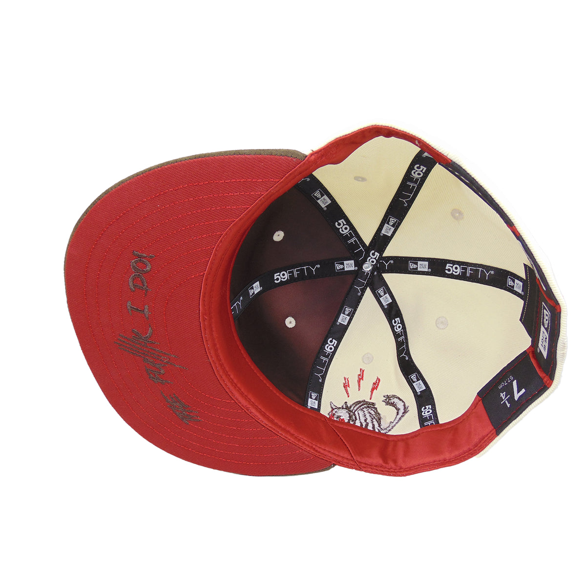 JustFitteds Crossed Bats Logo New Era 59FIFTY Cap Chrome Copper