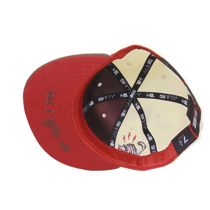JustFitteds Crossed Bats Logo New Era 59FIFTY Cap Chrome Copper