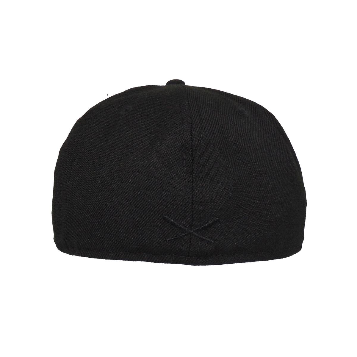 JustFitteds Crossed Bats 59FIFTY New Era Cap Blackout Wool black Back View