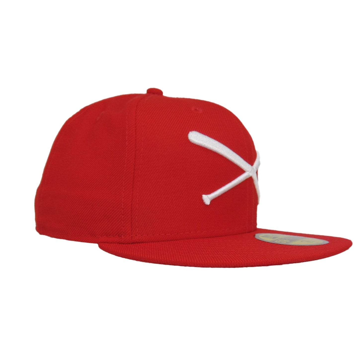 JustFitteds Crossed Bats Logo New Era 59FIFTY Cap Red White