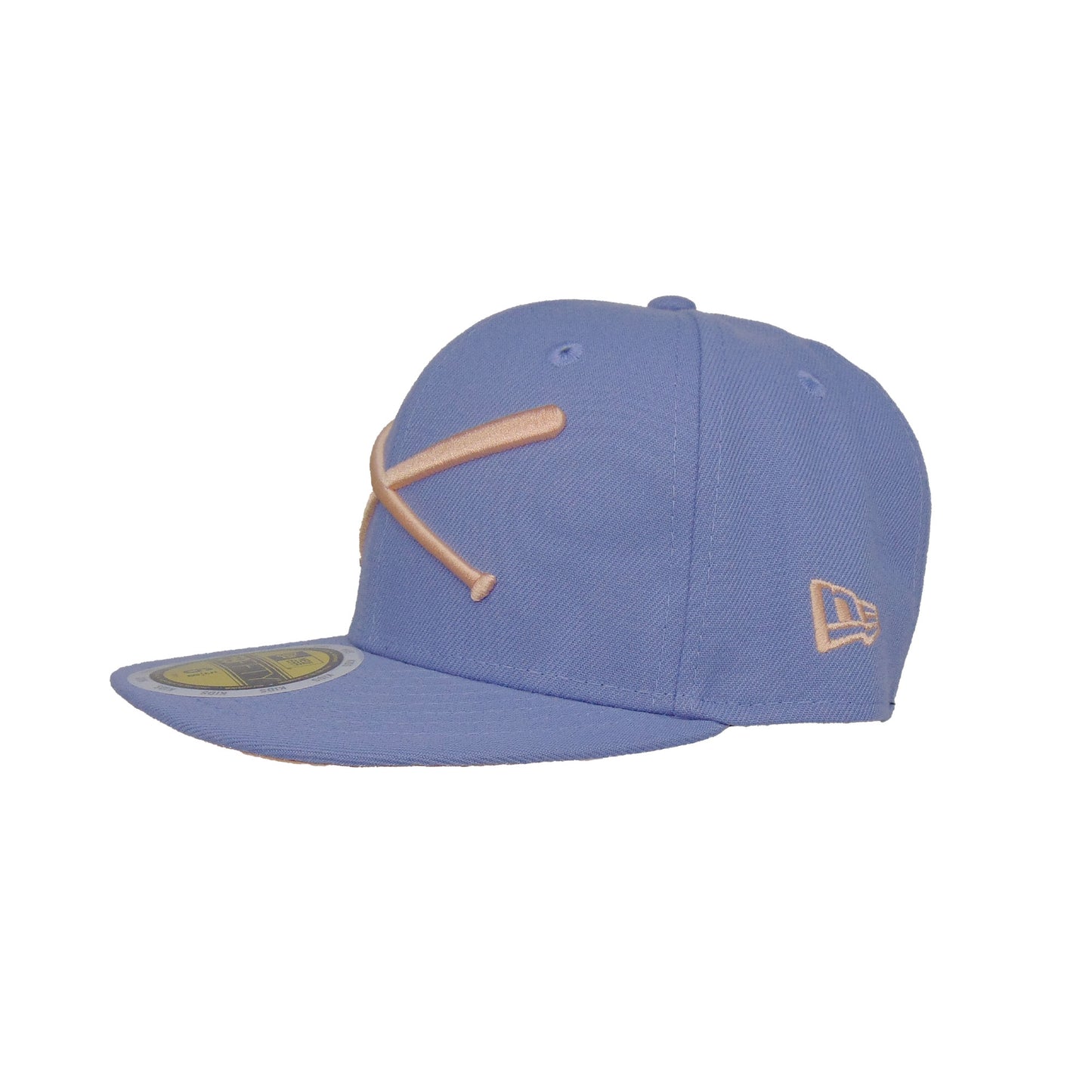 KIDS JustFitteds Crossed Bats Logo New Era 59FIFTY Cap Lilac