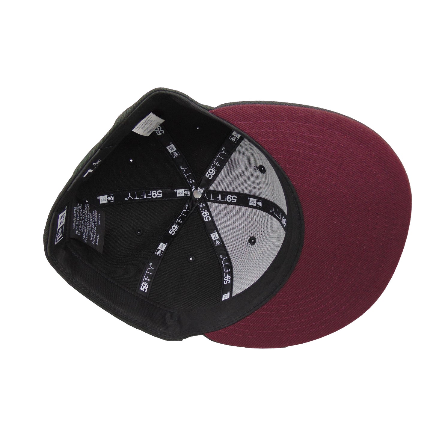 JustFitteds Crossed Bats 59FIFTY New Era Cap BLK MRN