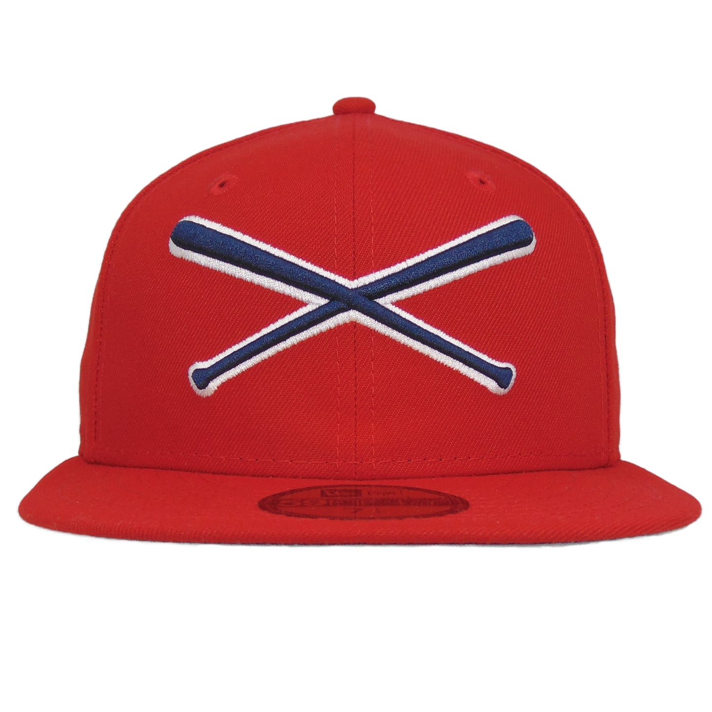 JustFitteds Crossed Bats Logo New Era 59FIFTY Nookie Red