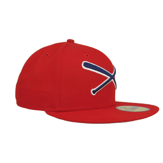 JustFitteds Crossed Bats Logo New Era 59FIFTY Nookie Red