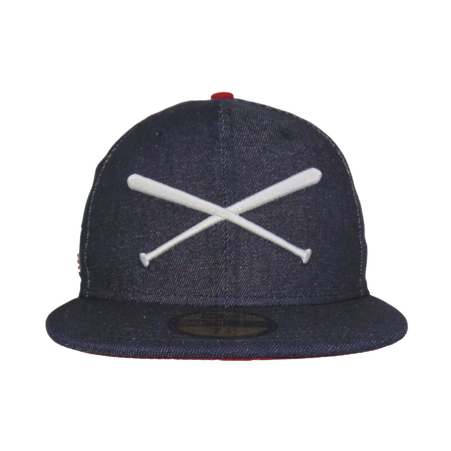 JustFitteds Crossed Bats Logo New Era 59FIFTY Cap USA Denim