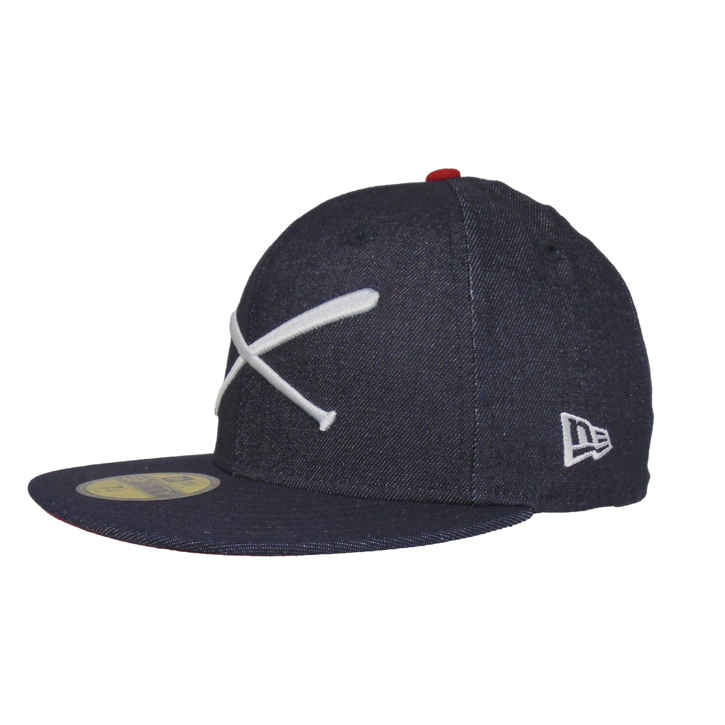 JustFitteds Crossed Bats Logo New Era 59FIFTY Cap USA Denim