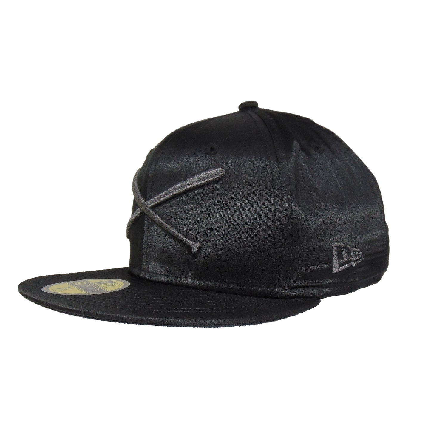 JustFitteds Crossed Bats 59FIFTY New Era Cap Black Satin