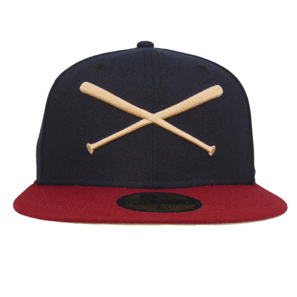 JustFitteds Crossed Bats 59FIFTY New Era Cap NVY CDN