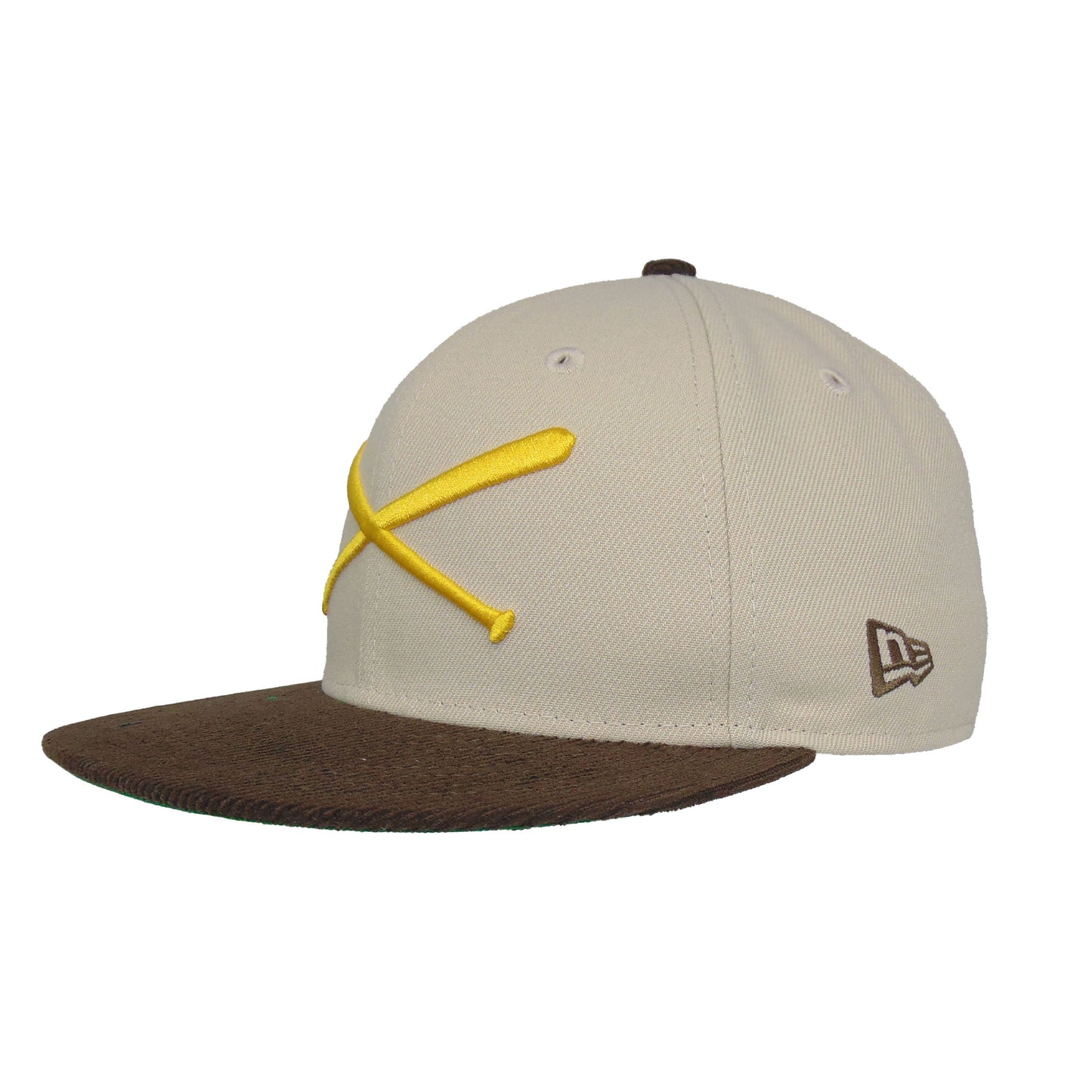 JustFitteds Crossed Bats 59FIFTY New Era Cap Stone Walnut