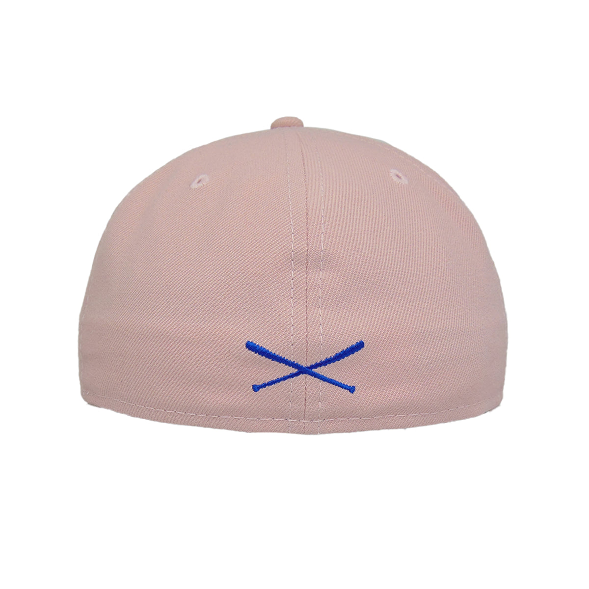JustFitteds Crossed Bats Logo New Era 59FIFTY Cap Pink Royal Blue
