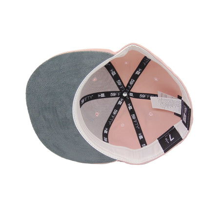 JustFitteds Crossed Bats Logo New Era 59FIFTY Cap Pink Royal Blue