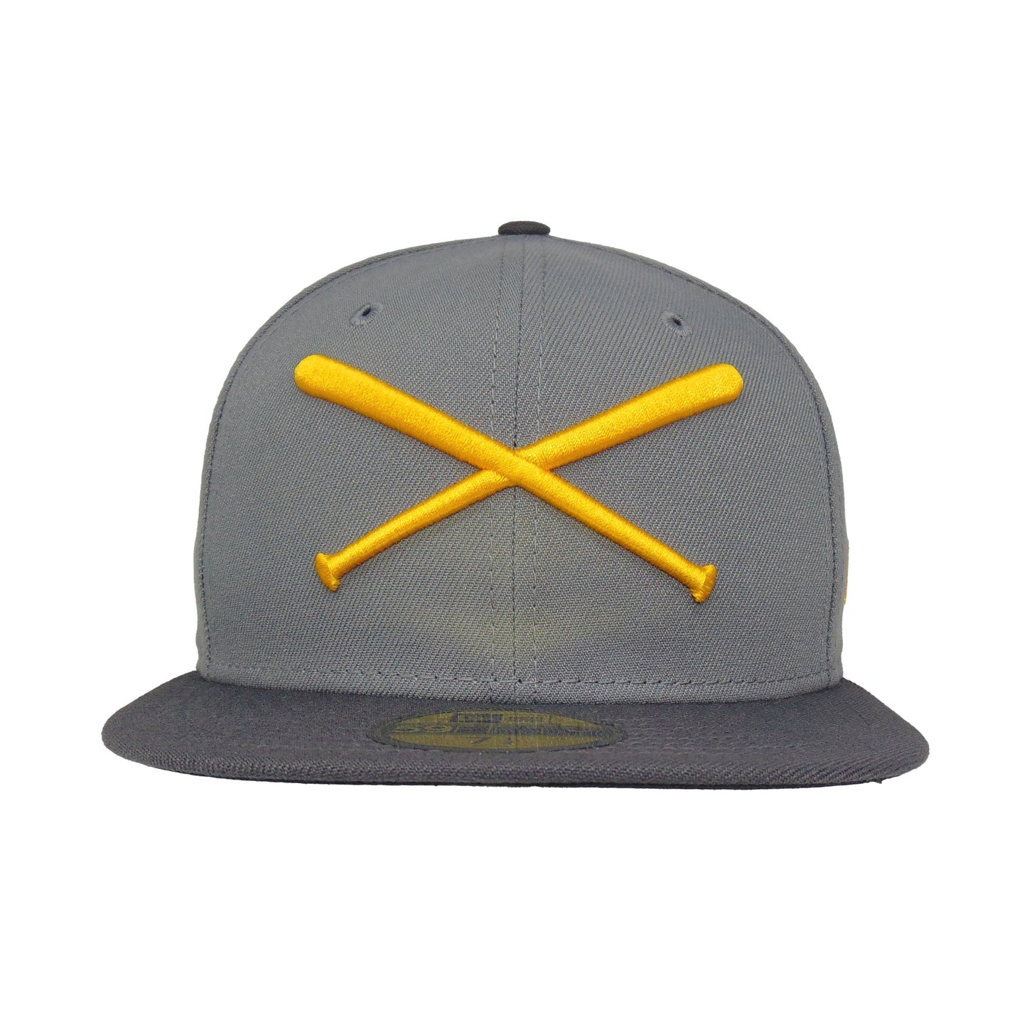 JustFitteds Crossed Bats 59FIFTY New Era Cap Storm Gray