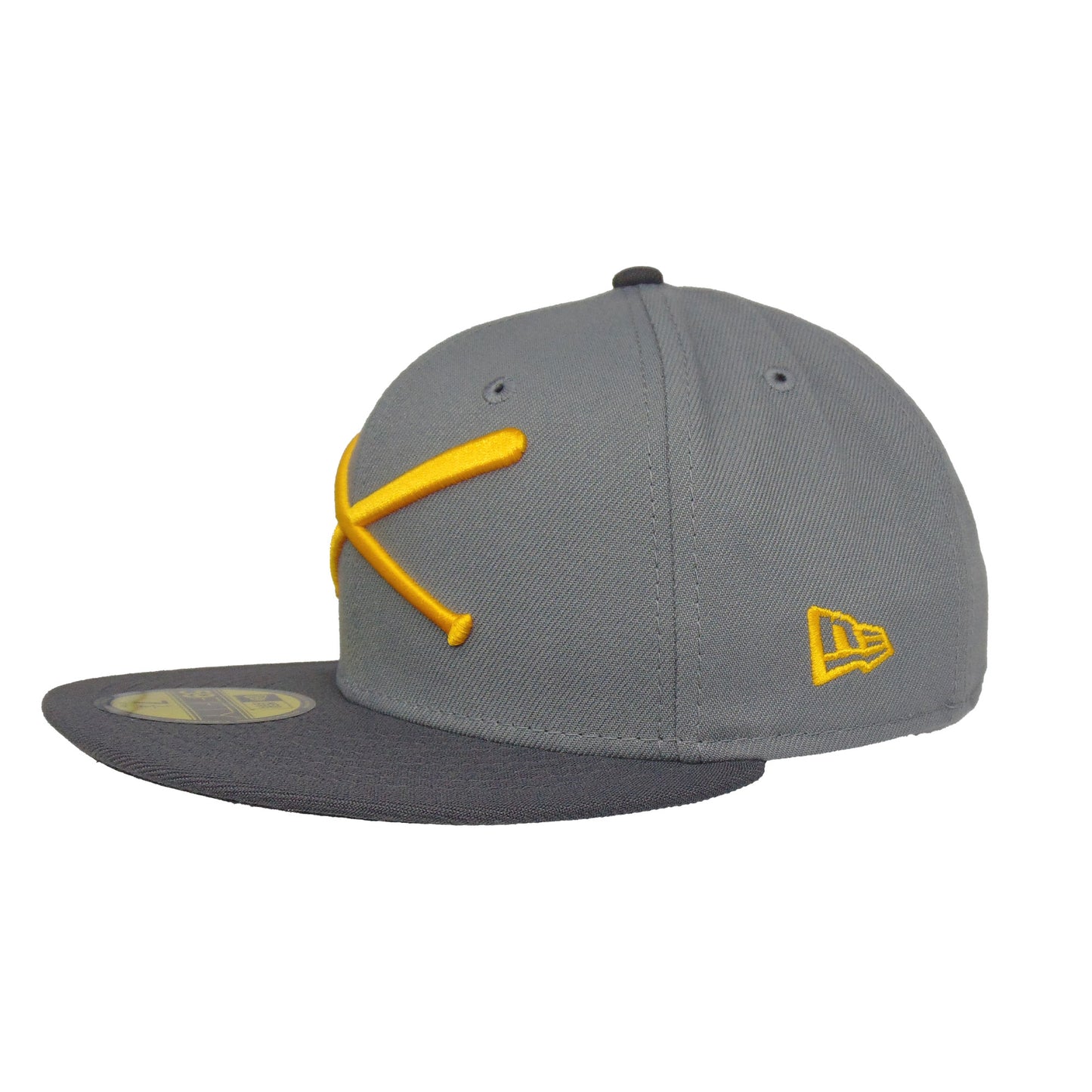 JustFitteds Crossed Bats 59FIFTY New Era Cap Storm Gray