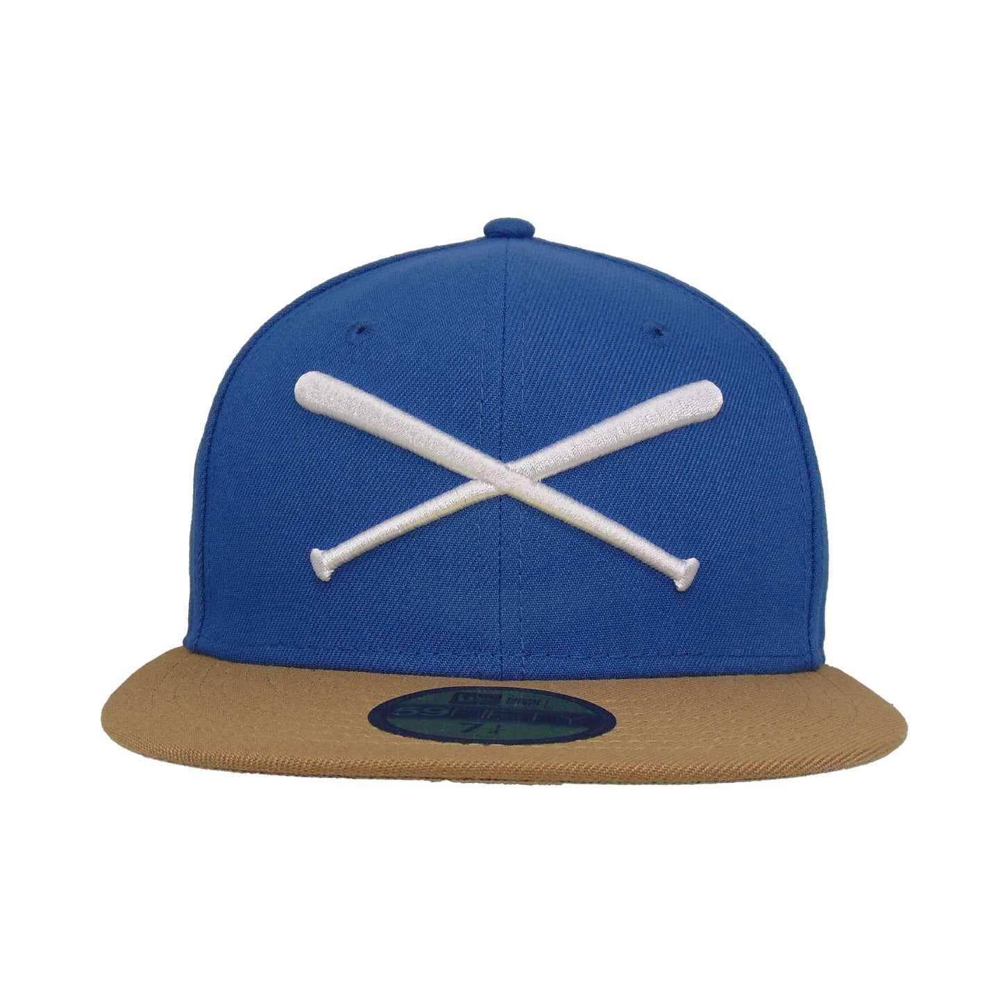 JustFitteds Crossed Bats Logo New Era 59FIFTY Cap Indigo Gum