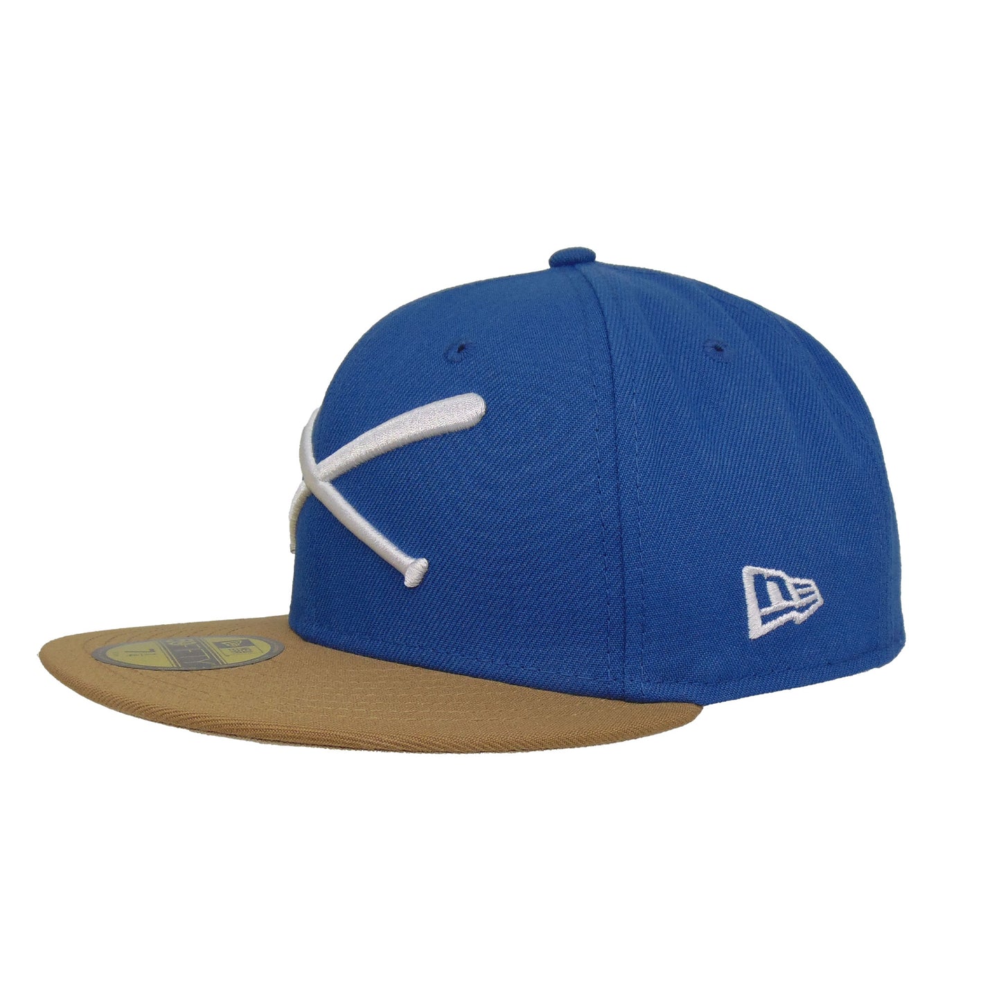 JustFitteds Crossed Bats Logo New Era 59FIFTY Cap Indigo Gum