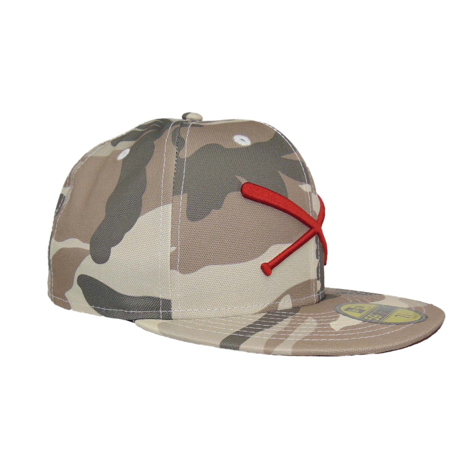 JustFitteds Crossed Bats 59FIFTY New Era Cap Chrome Camo