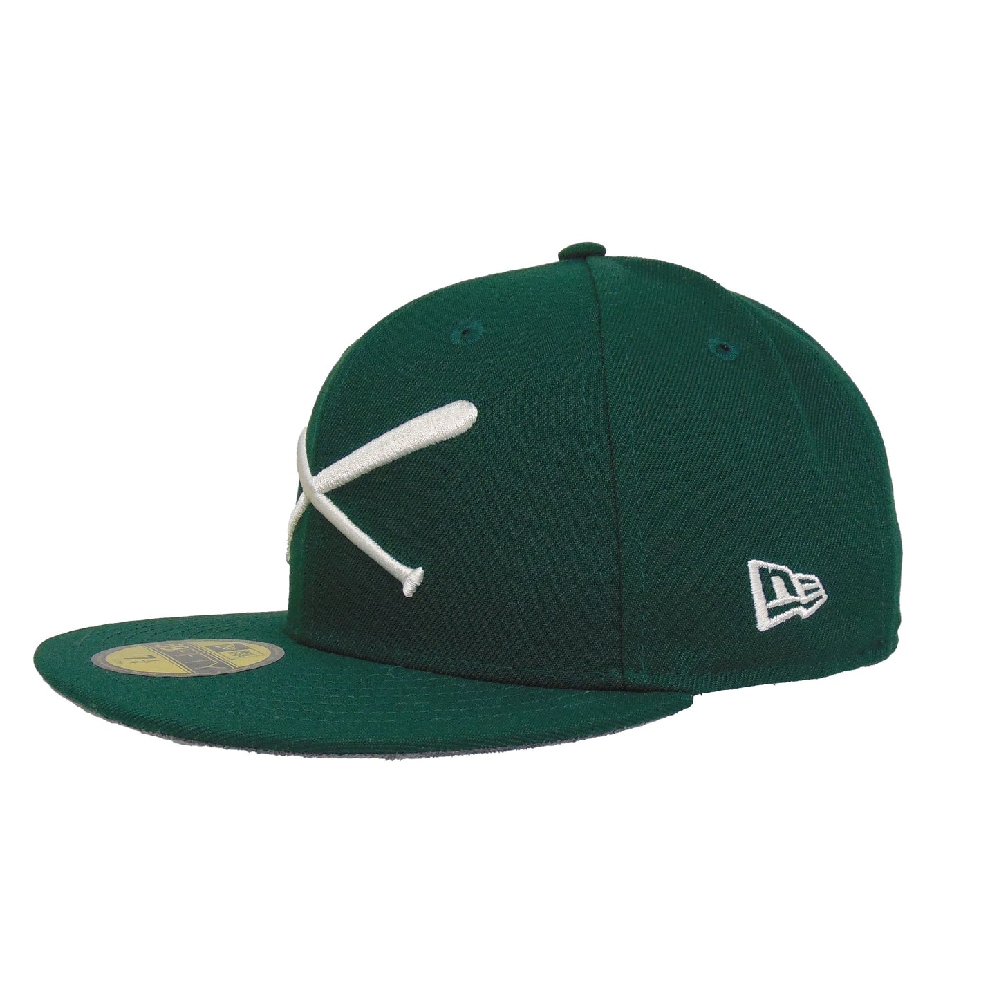 JustFitteds Crossed Bats Logo New Era 59FIFTY Dark Green