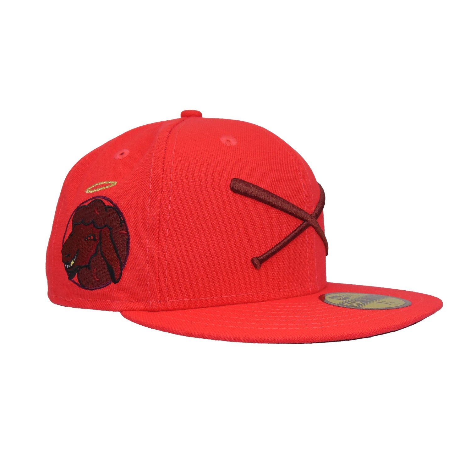 JustFitteds Crossed Bats 59FIFTY New Era Cap Lava Sheep