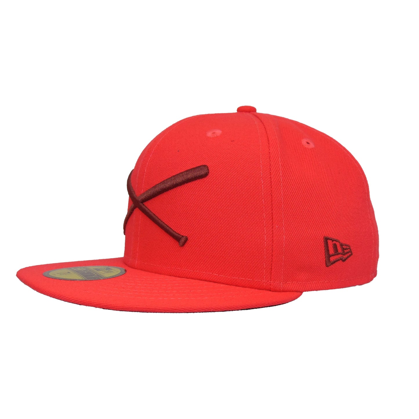 JustFitteds Crossed Bats 59FIFTY New Era Cap Lava Sheep